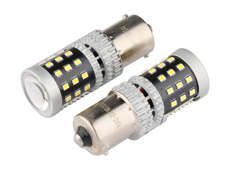 izzó VISION R5W R10W BA15s 1224V 39x 2016 SMD LED nem poláris CANBUS fehér 2 db – kép 2