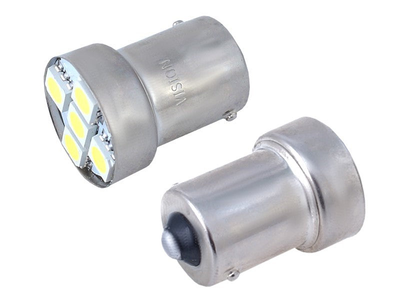 Izzó VISION R5W R10W BA15s 12V 5x 5050 SMD LED fehér 2 db – kép 2
