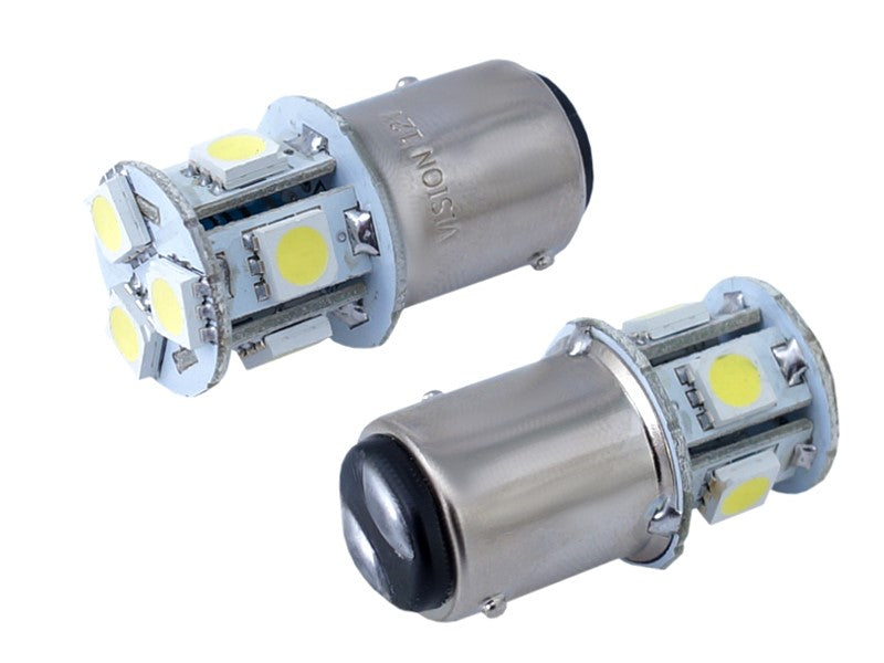 Izzó VISION P21 5W BAY15d 12V 8x 5050 SMD LED fehér 2 db – kép 2