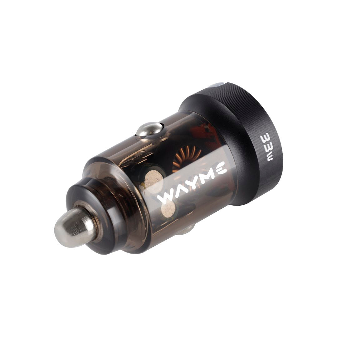 WAYME töltő 1224V USB 18W USB C PD 33W gyűrűvel átlátszó fekete színű – kép 2
