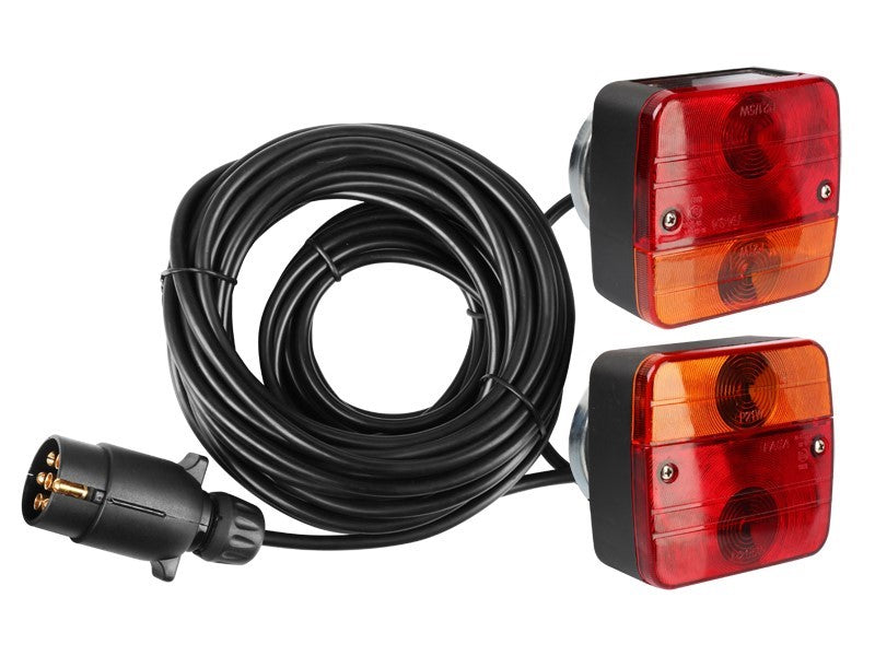 Hátsó mágneses lámpák készlete, 7,5 m kábel, 7 PIN dugó