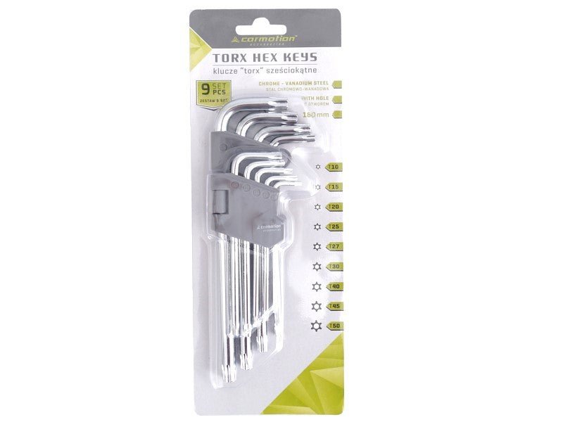 Torx hatlapkás kulcsok 180mm T10 T50 9 db – kép 2