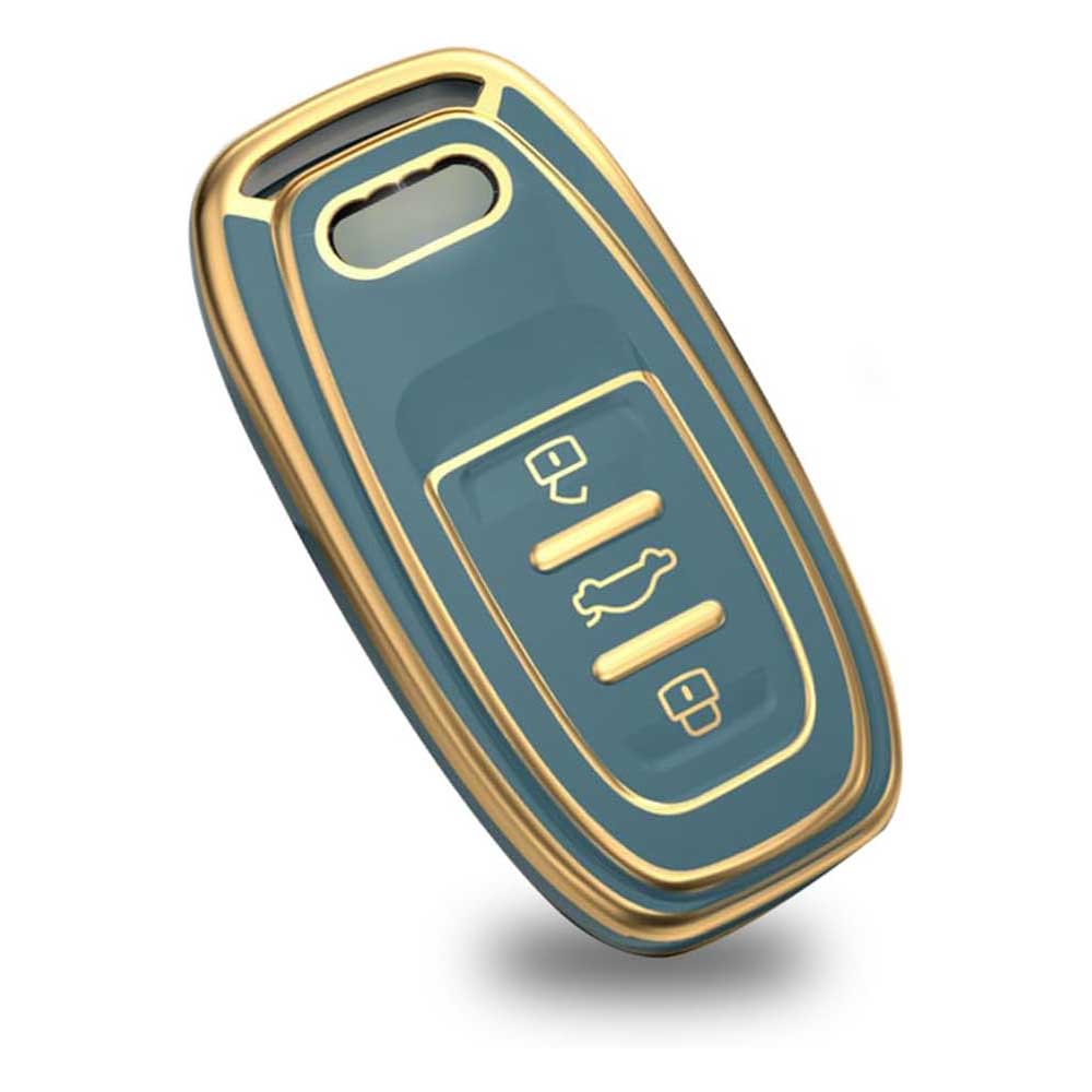 Audi kulcs TPU tok 3 gombos - Szürke