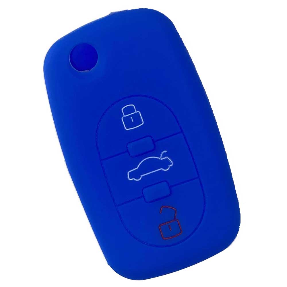 3 gombos Audi szilion tok kék színben