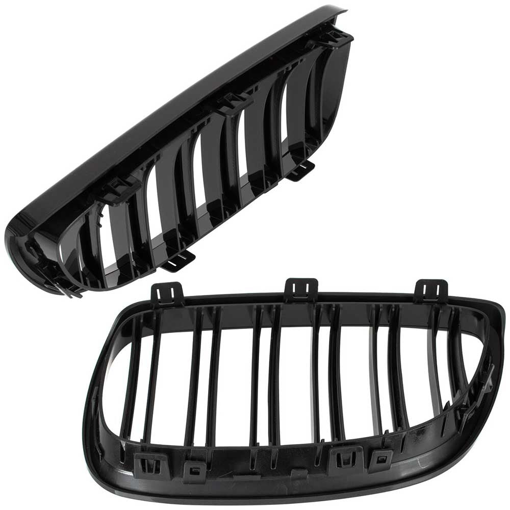 BMW 3 E92, E93 hűtőrács (fényes fekete, double bar – bal+jobb) 2006-2010