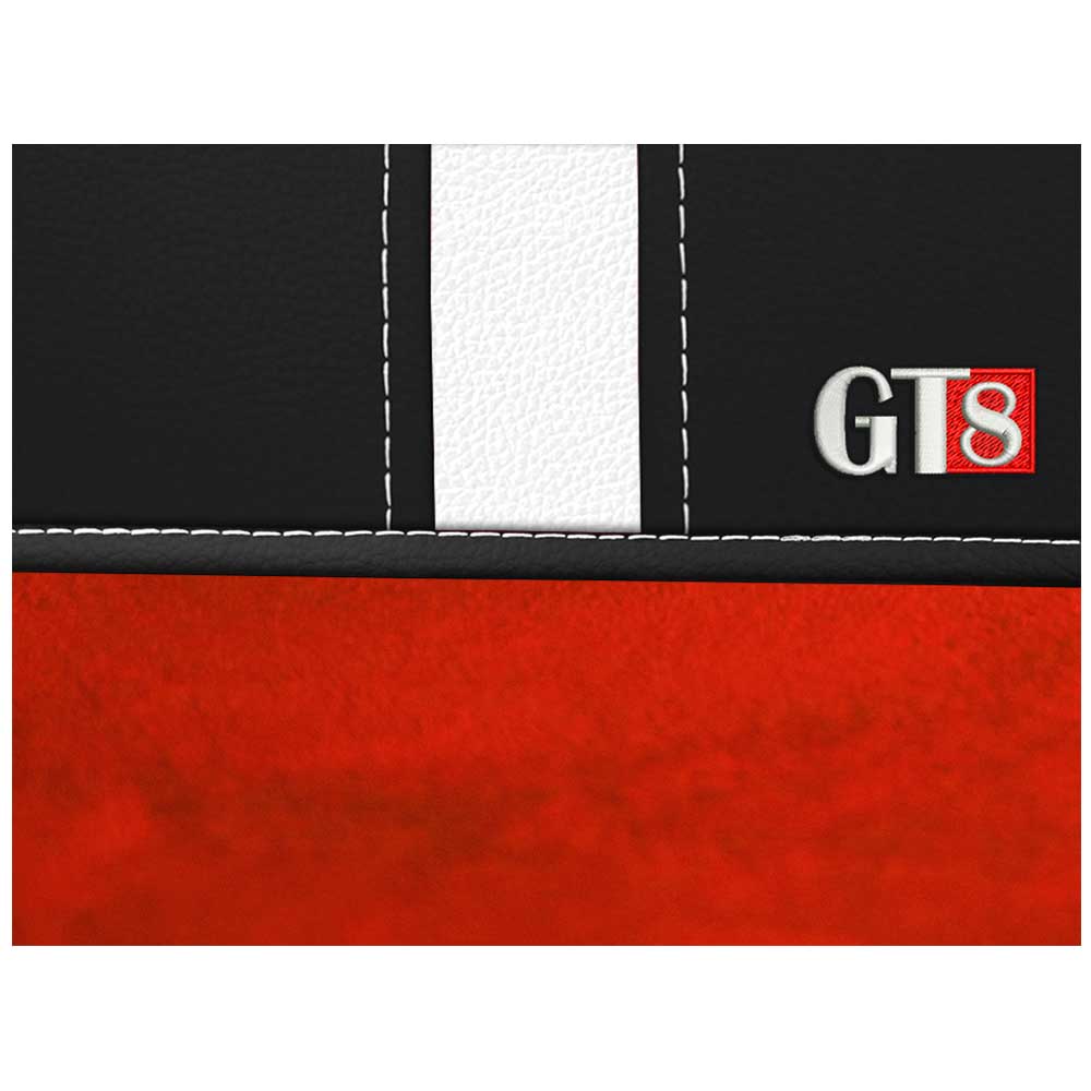 GT8 Univerzális üléshuzat alcantara és ökológiai bőr anyagokból tégla vörös színben