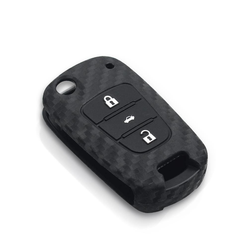 Hyundai szilikon tok 3 gombos Carbon