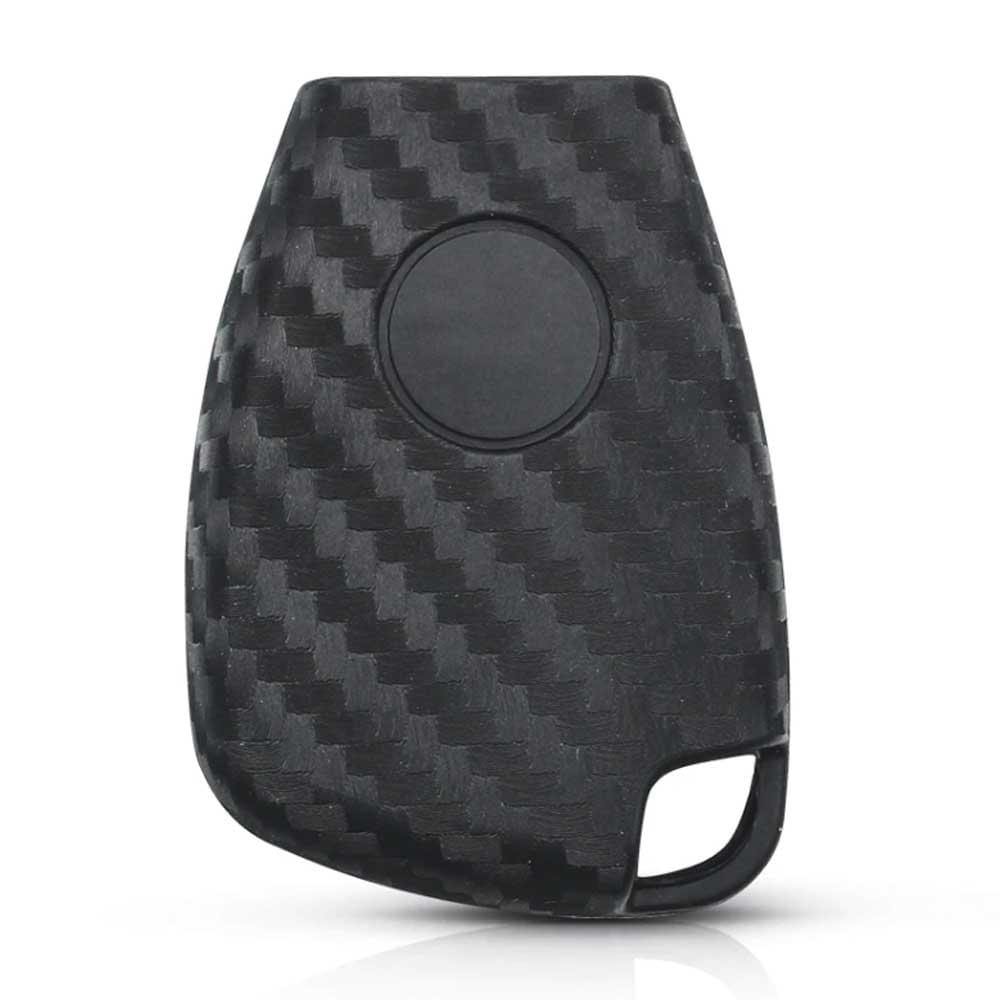 Husă de silicon Mercedes cu model de carbon 3 butoane
