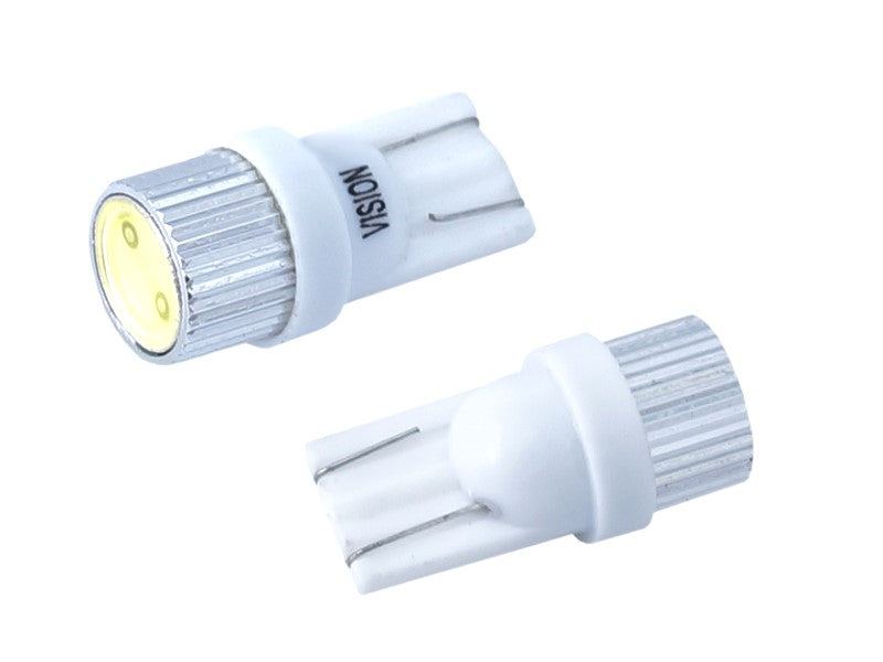Izzó VISION W5W T10 12V 1x HP LED alumínium izzótartó fehér 2 db – kép 2