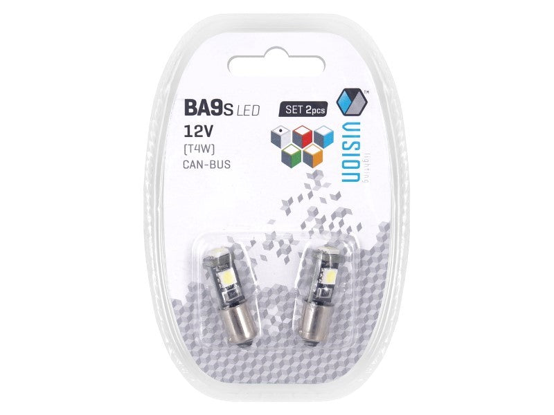 Izzó VISION T4W BA9s 12V 3x 5050 SMD LED CANBUS fehér 2 db – kép 3