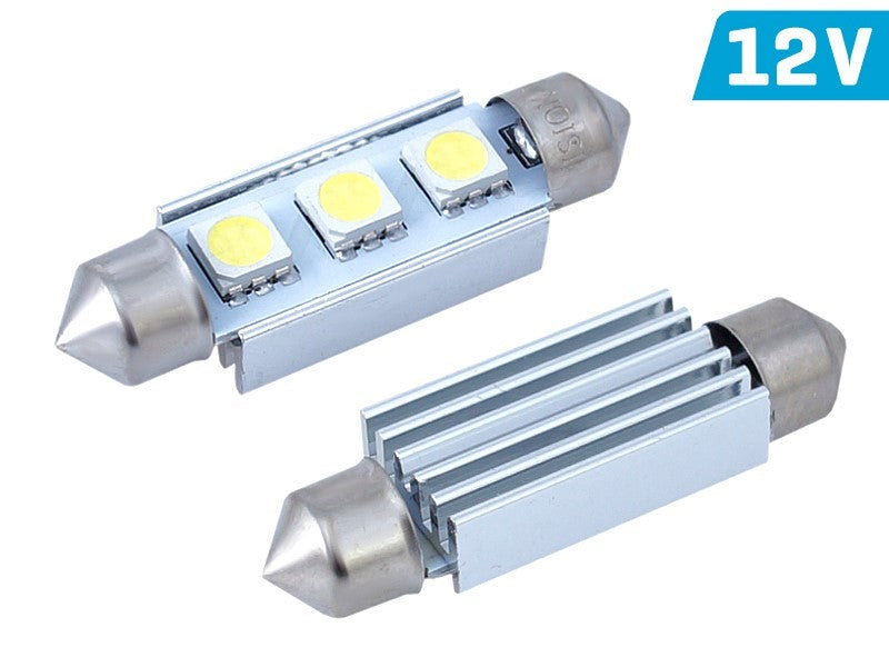 Izzó VISION Festoon SV8.5 41mm 12V 3x 5050 SMD LED, CANBUS, fehér, 2 db