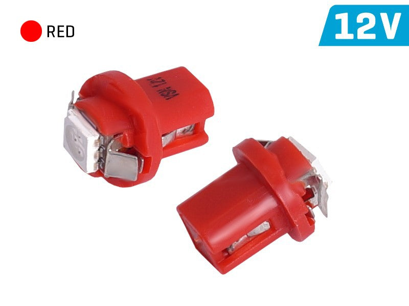 Izzó VISION T5 BAX B8.5d 12V 1x 5050 SMD LED, piros, 2 db