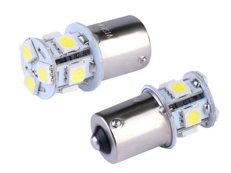 Izzó VISION P21W BA15s 12V 8x 5050 SMD LED fehér 2 db – kép 2