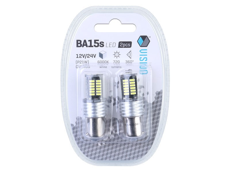 Izzó VISION P21W BA15s 1224V 30x 4014 SMD LED CANBUS fehér 2 db – kép 3