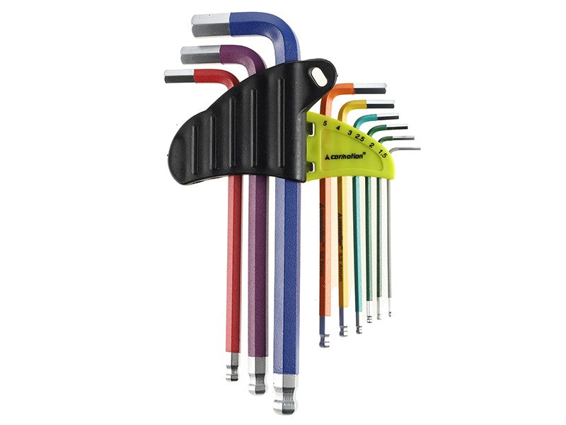 Gömbölyű hatlapos kulcsok 180 mm 15   10 mm méret 9 db vegyes színben – kép 2