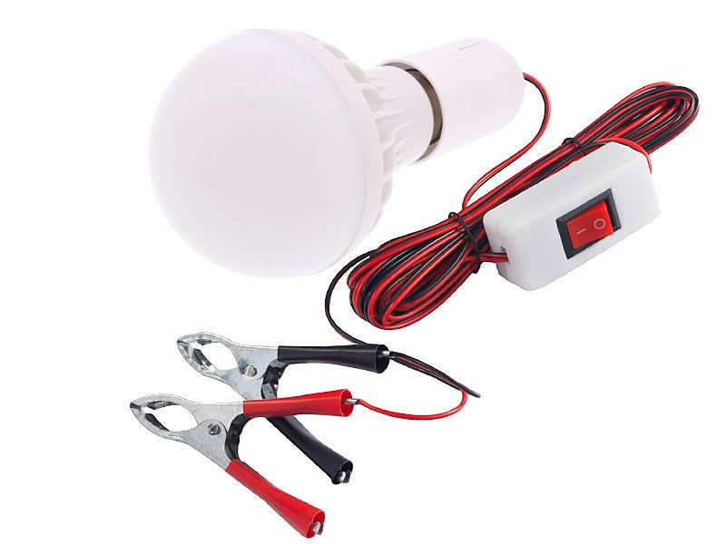 LED lámpa 12V-os lámpa krokodil klipszekkel