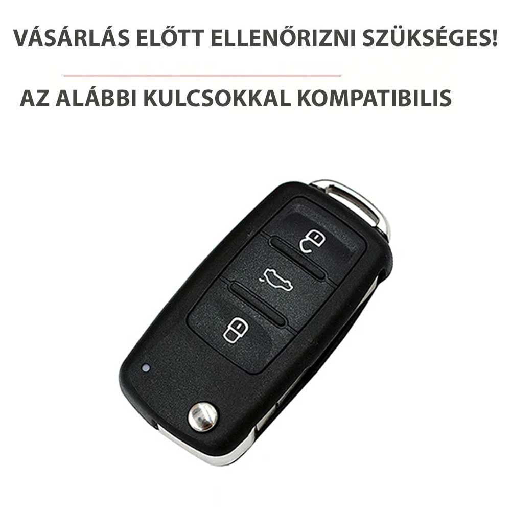 Skoda kulcs TPU tok 3 gombos - Fekete