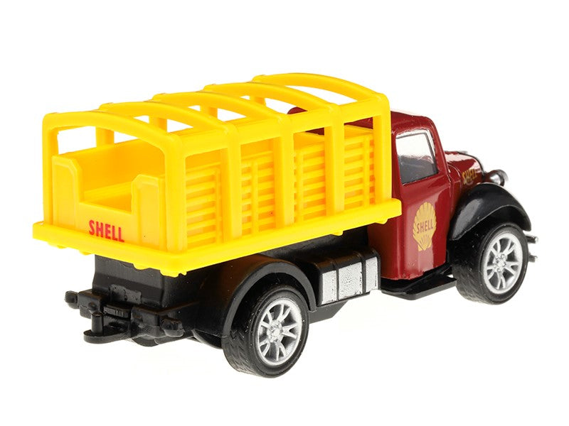 1:87 es modell Shell Old Timer teherautó nyitott pótkocsival – kép 3