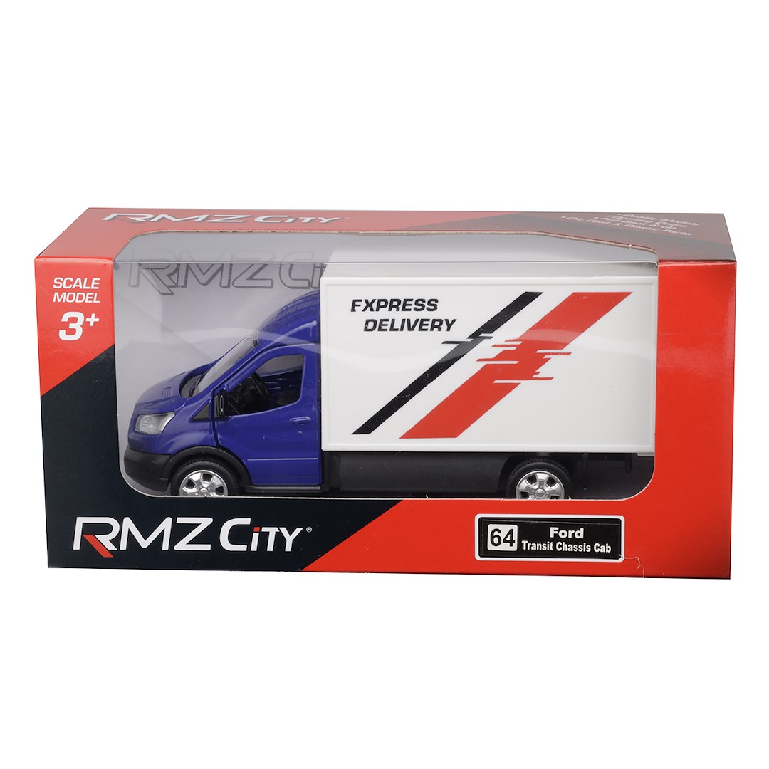 1:43 RMZ Ford Transit Chassis Cab 2018 kék modell – kép 4