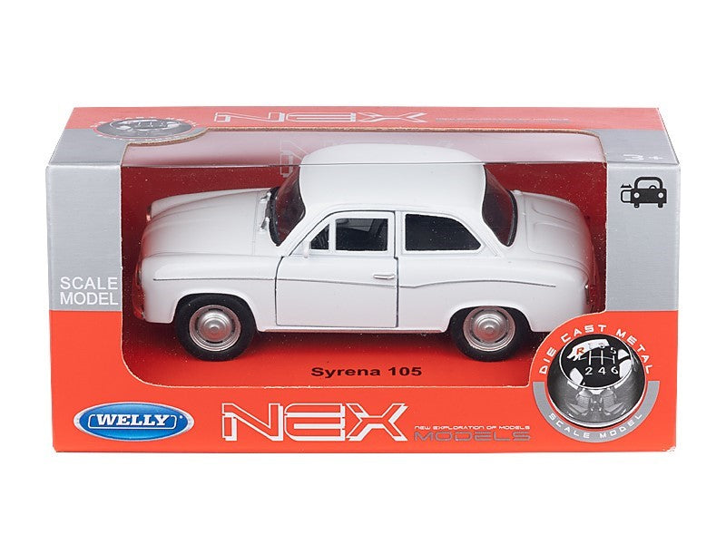 1:34 es modell PRL Syrena 105 fehér A884S105B – kép 3