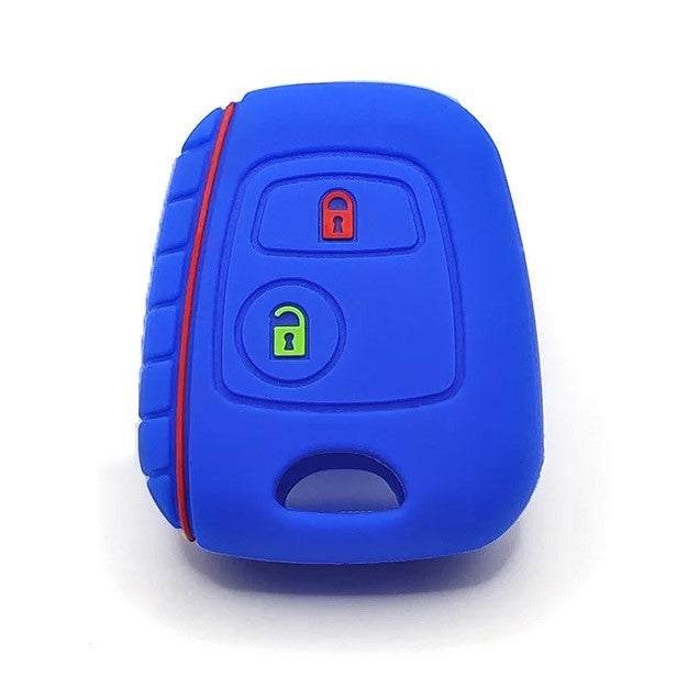 Citroen kulcs szilikon tok 2 gombos Kék