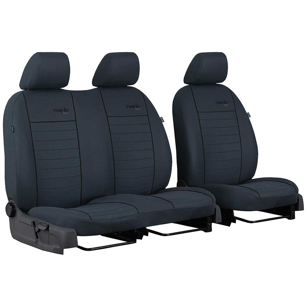 3 személyes fekete üléshuzat Trend Line 2+1